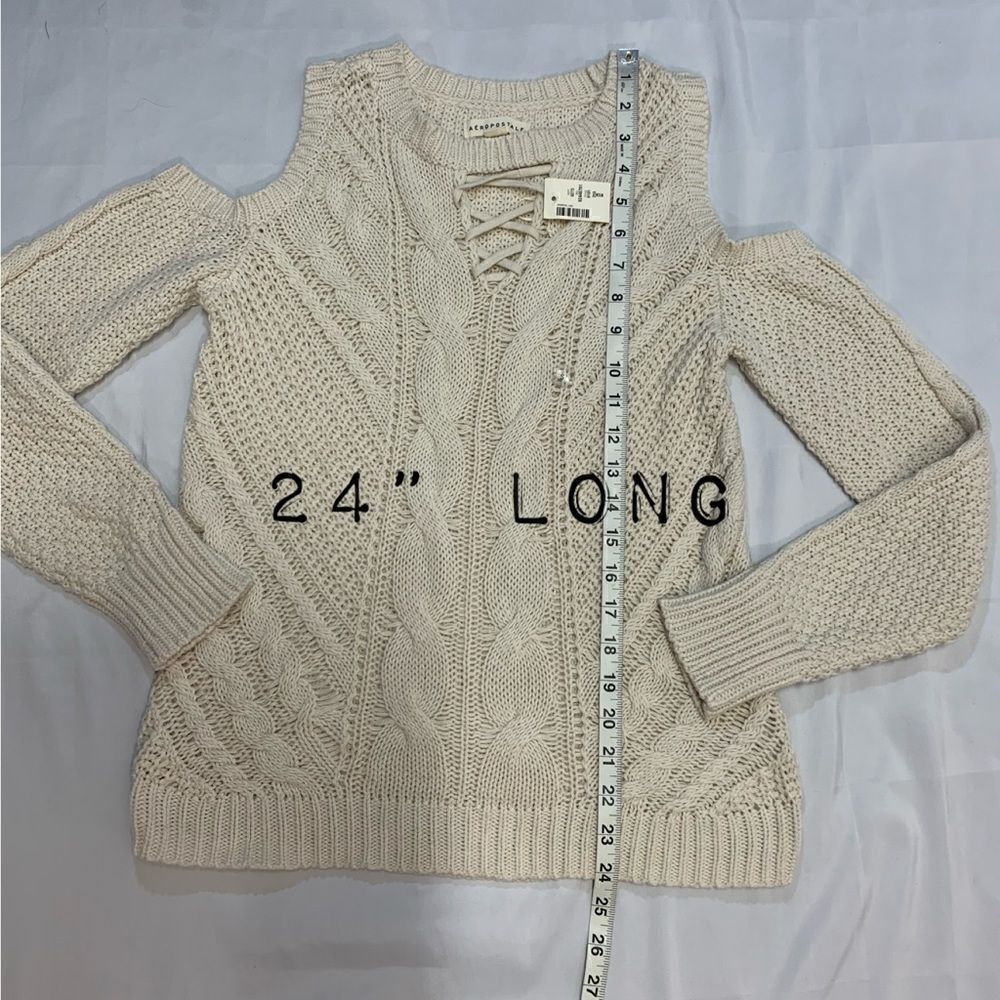 NWT Aeropostale knit cold shoulder sweaters - Picture 11 of 11